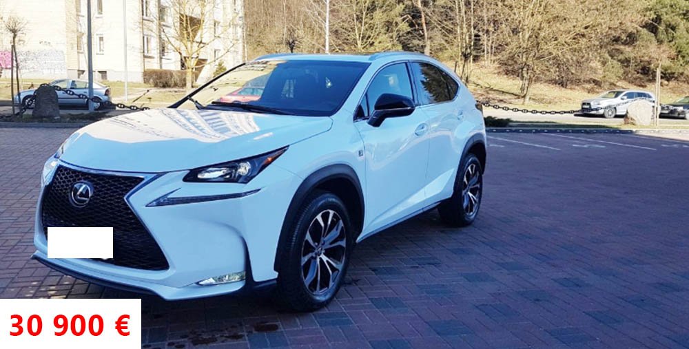 Lexus Nx 200T на литовских номерах